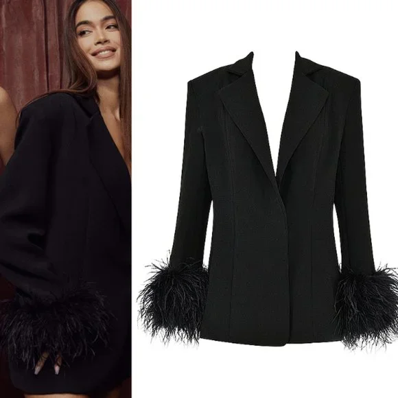 HOUSE OF CB 'Esme' Black Oversized Blazer NWOT